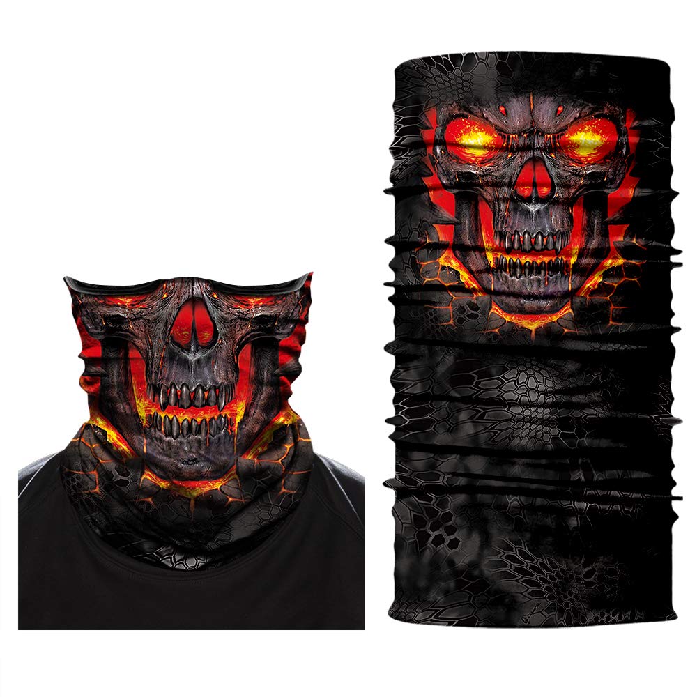 ShopINess Komin na Szyję Wielofunkcyjny | Bandana, Ocieplacz i Chusta z Motywem Czaszki – Unisex