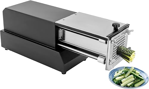 Cortador eléctrico para papas francesas, cortador de patatas profesional negro, máquina cortadora de patatas de acero inoxidable con 2 tamaños de