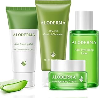 Aloderma Set de control de aceite de aloe, 4 ...