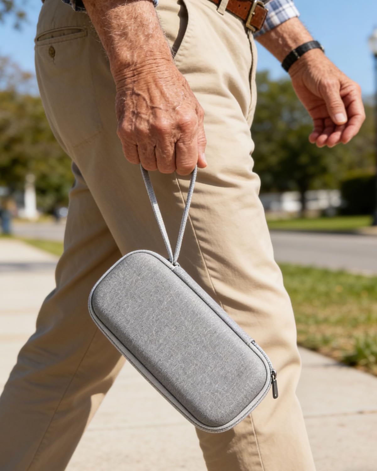 Custodia rigida da trasporto per Withings BPM Connect, custodia da viaggio per Withings Digital Blood Pressure Cuff Machine, BP Monitor Hard Shell, solo custodia grigia