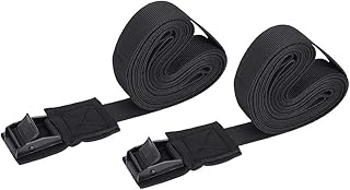RiToEasysports 2pcs Surfboard Strap,Snowboard Strap Outdoor Lashing Tie Surfboard Kayak Roof Rack Buckle Lock Tie Down Strap For binding snowboard, surfboard, canoe, kayak Boating Water Sports