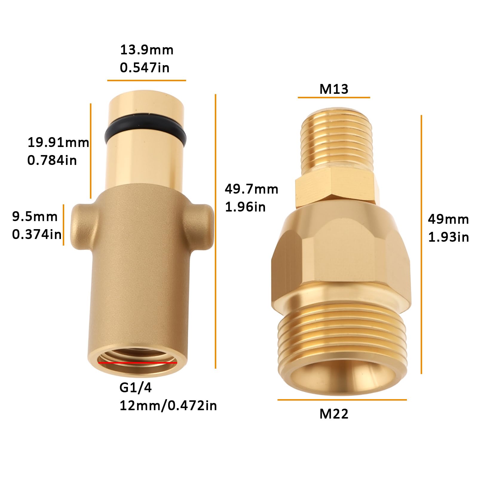 Create idea Adaptateur à Baïonnette Compatible avec Le Nettoyeur Haute Pression compatible avec Nilfisk Gerni Quick M22 AG