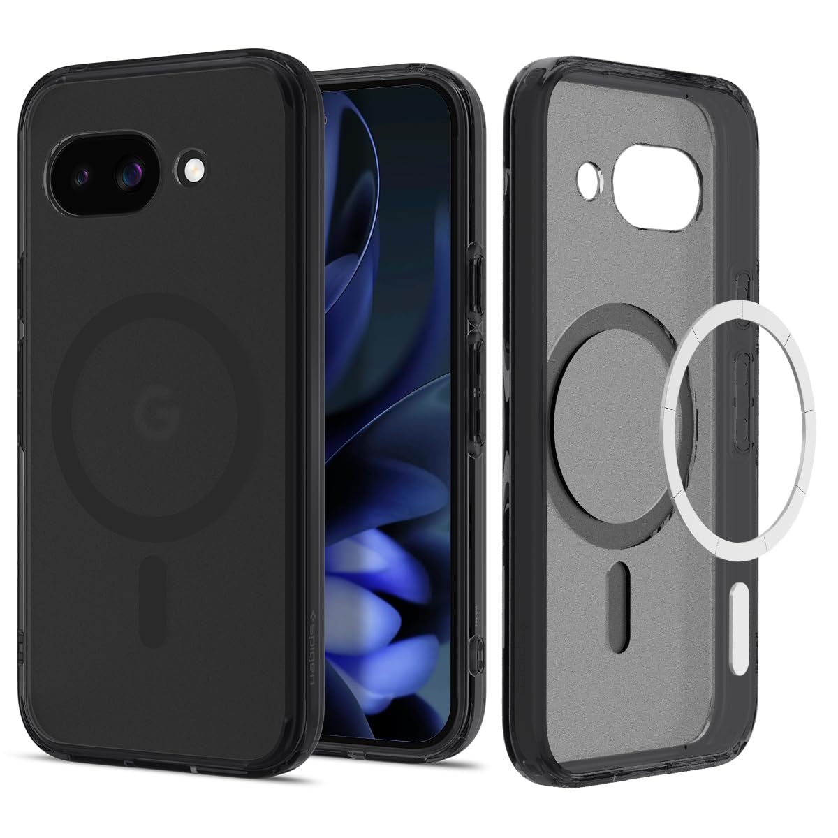 Spigen Ultra Hybrid MagFit for Google Pixel 9a Case, Pixel 9a Back Cover (2025) - TPU+Poly Carbonate|Frost Black