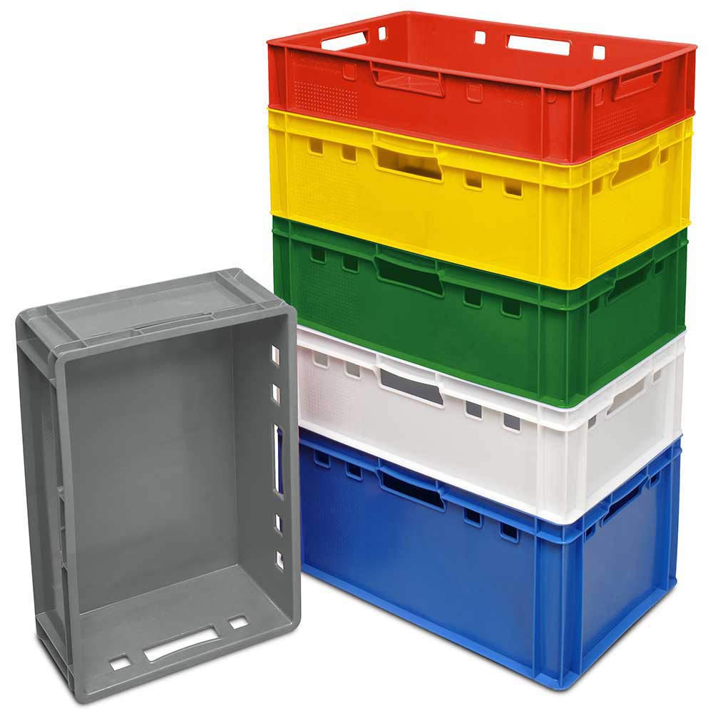 BRB 4 contenitori per carne E2, 600 x 400 x 200 mm, blu