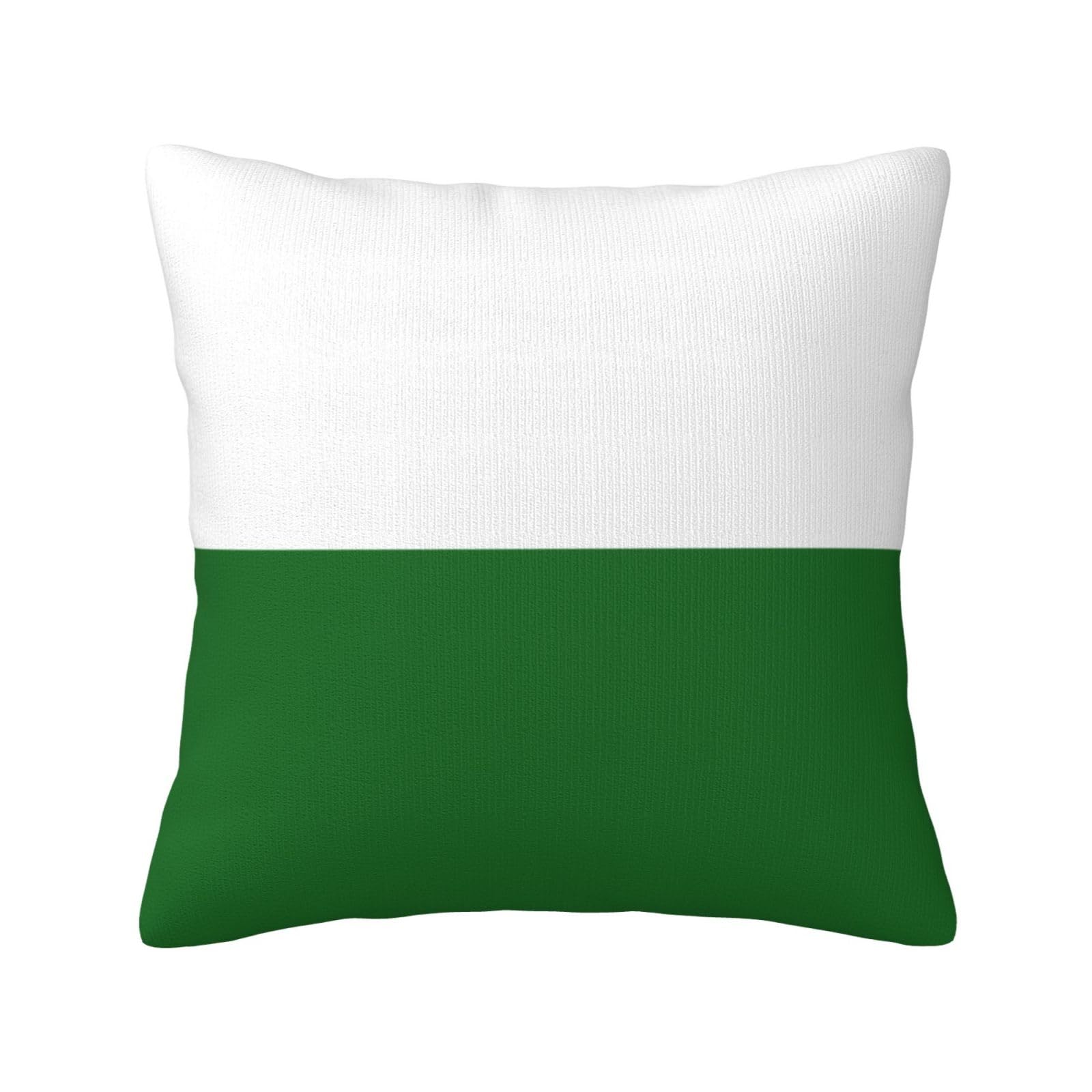 Flag of Saxony Print Decorative Throw Pillow Covers for Sofa, Outdoor and World Cup Celebrations