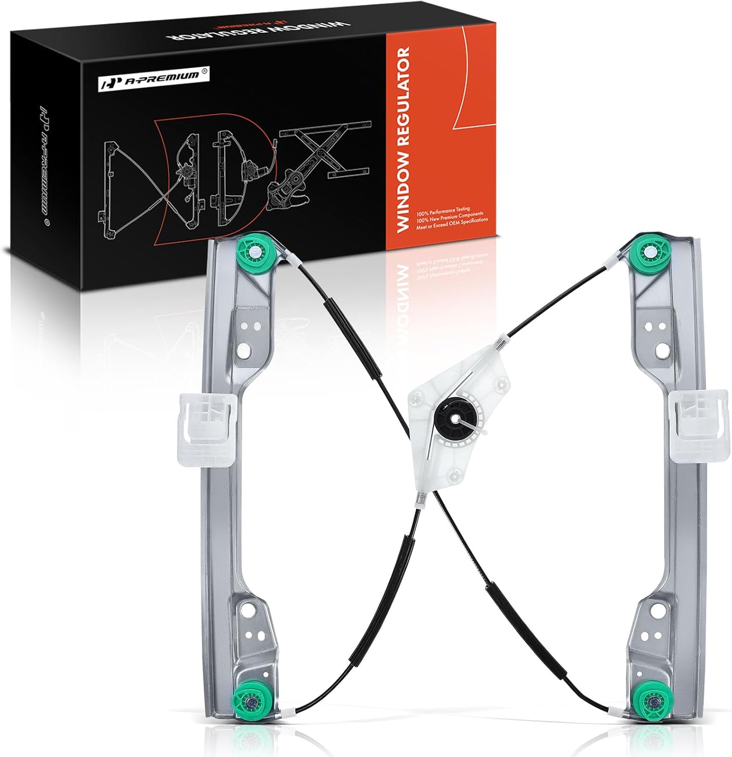 A-Premium Power Window Regulator Rear Driver Side Compatible with Dodge Journey 2009-2020, Rear Left Driver Side, Without Motor, Replace# 68043739AA