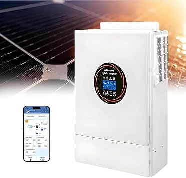 5500W All-in-One Hybrid Solar Inverter, Off-Grid Pure Sine Wave Inverter Peak Shaving and Valley Filling with 120A MPPT Solar Charge Controller,Support Parallel