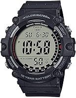 Vista 4 de Casio Illuminator AE1500WH Series Batería de 10 años Retroiluminación LED 5 alarmas Cronómetro de 1/100 segundos Reloj digital para hombre