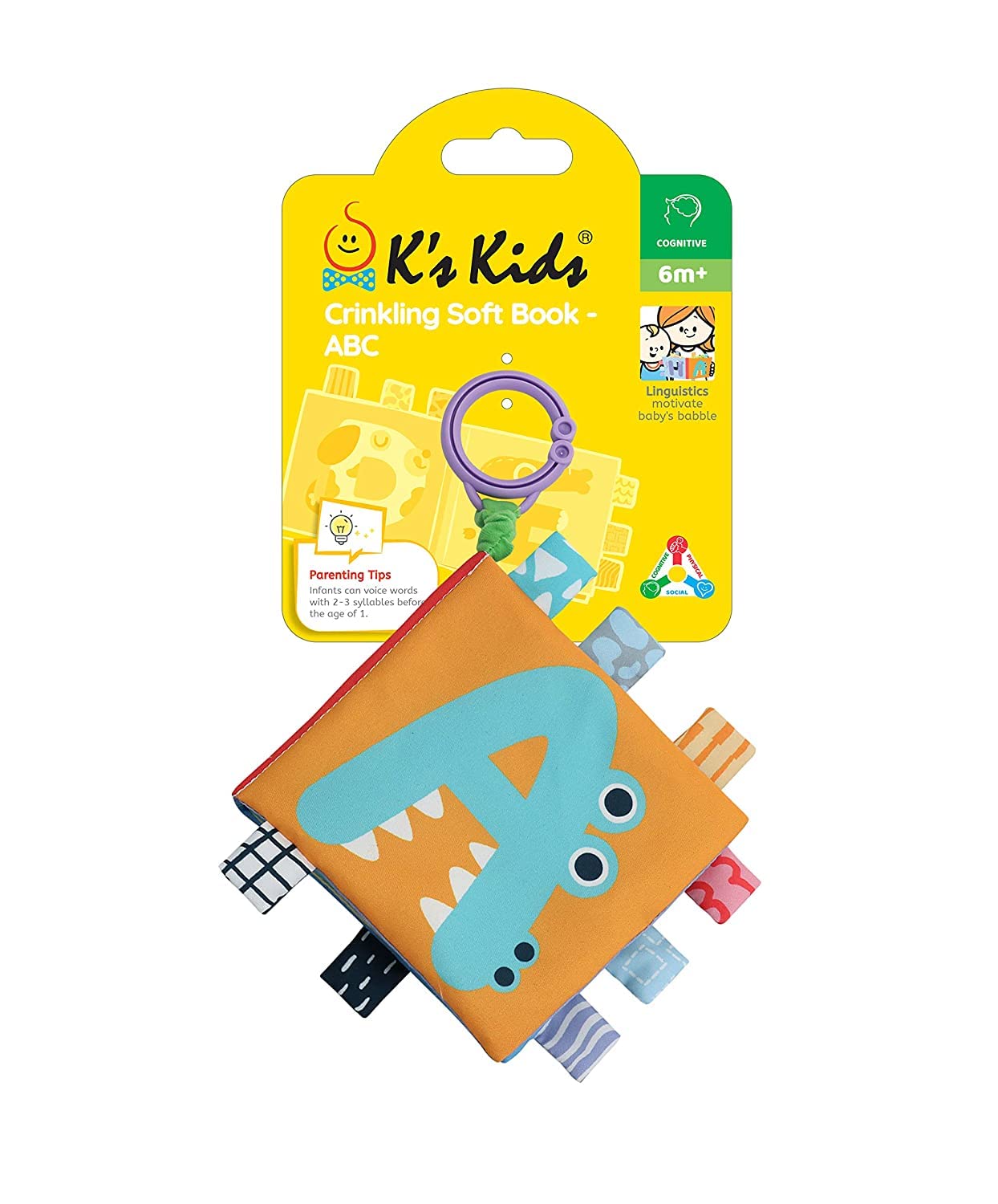 K's Kids Crinkling Soft Book-Abc