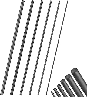 Kit de réparation de Cannes à pêche 6 pièces en Fibre Carbone Canne à pêche en Eau Douce