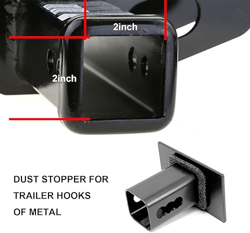 Miniatura 3 de 2 tapones antipolvo para gancho de remolque de automóvil con bandera estadounidense, bloqueo antirrobo de metal pesado de 2 pulgadas con 2 llaves,