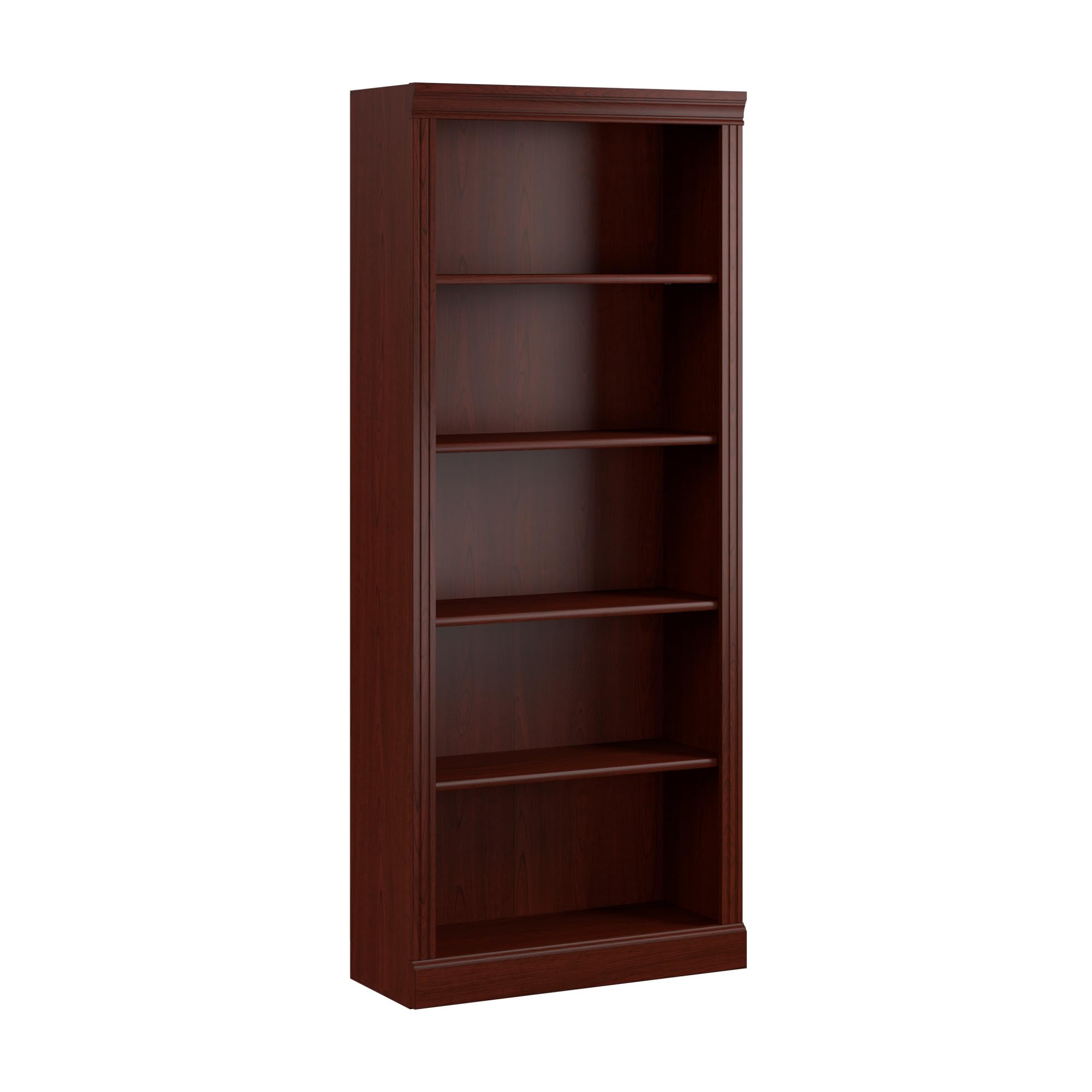 Bush Business Furniture Arlington Tall 5 Shelf Bookcase in Harvest Cherry, Large Storage and Display Bookshelf for Home or Professional Office