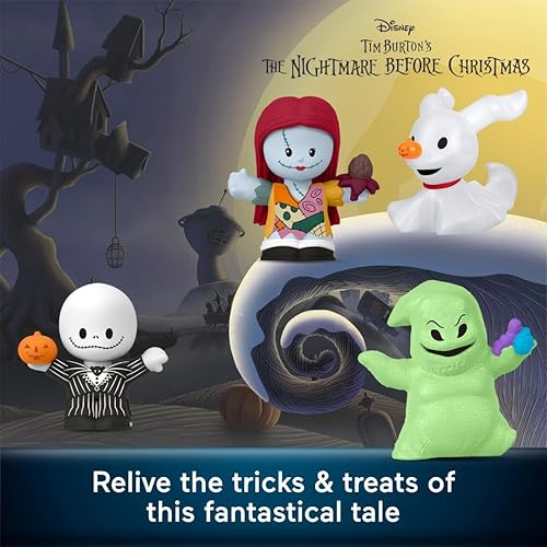 Miniatura 2 de Fisher-Price Little People Collector Disney 100 Minifiguras Nightmare Before Christmas de Tim Burton, Edición especial Set para adultos y fanáticos,