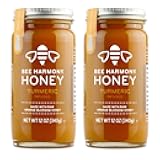 Bee Harmony Turmeric Infused Honey, 12 OZ, Pack of 2