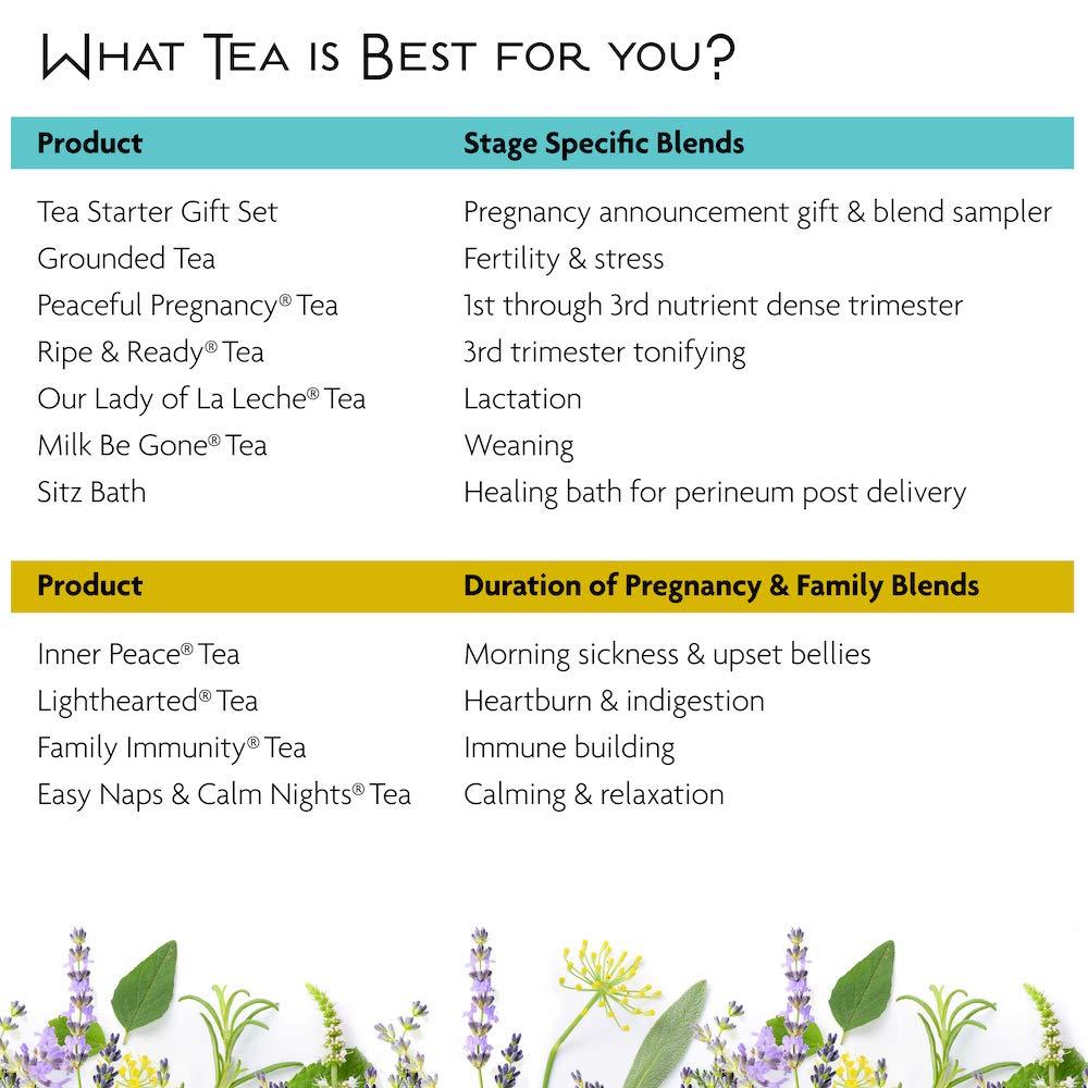 Birds & Bees Teas – Organic Fertility Tea & Pre Conception Tea, Grounded Pregnancy Tea is a Red Raspberry Leaf Blend for a Great Natural Cleanse and Detox, 40 Servings, 3.2 oz