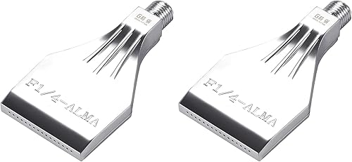 Miniatura 5 de uxcell El aire de la aleación de aluminio del hilo masculino de la boca G1/4 plana sopla la boca plana del jet