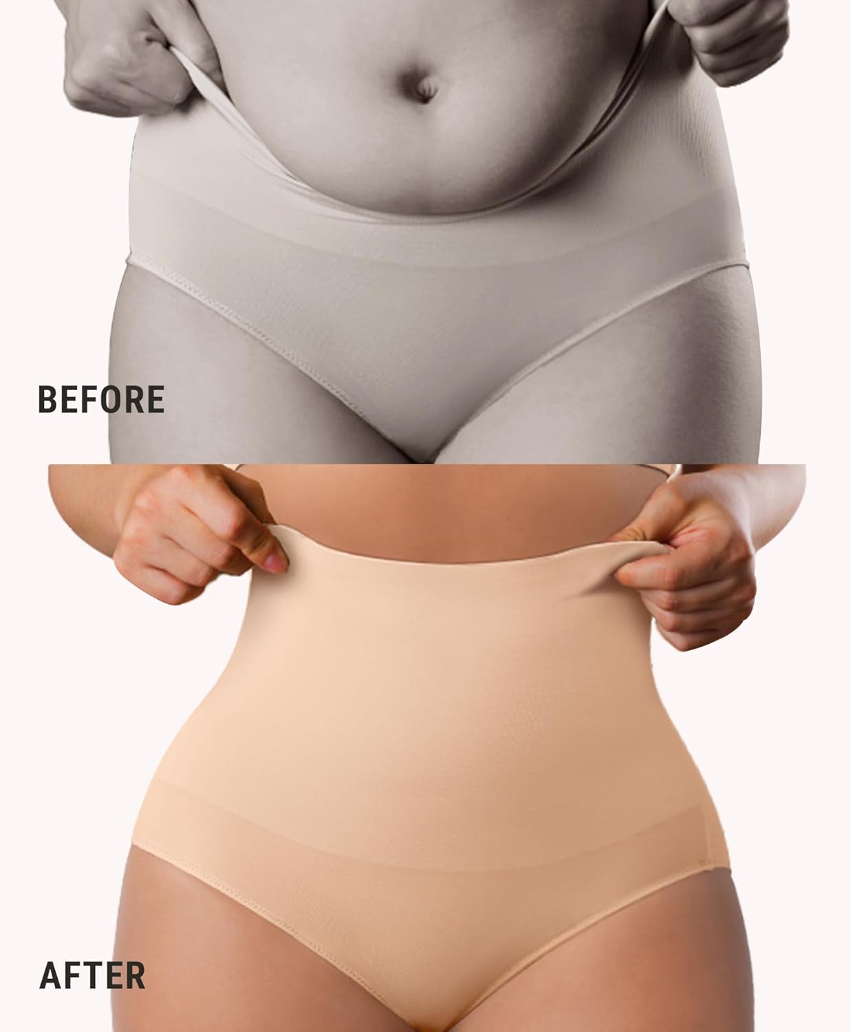 FeelinGirl Tummy Control Underwear for Women Mid-Waisted Stomach Shapewear for Women Seamless Body Shaper Panties - Image 2