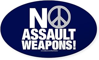 CafePress Ban Assault Weapons Oval Sticker Oval Car Bumper Sticker
