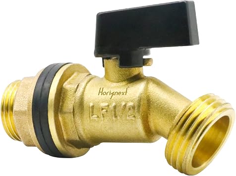 3/4 inch bulkhead spigot for rain barrel, brass water barrel spigot for outdoor water bucket and garden hose fitting, 55 gallon drum accessories 1 pc