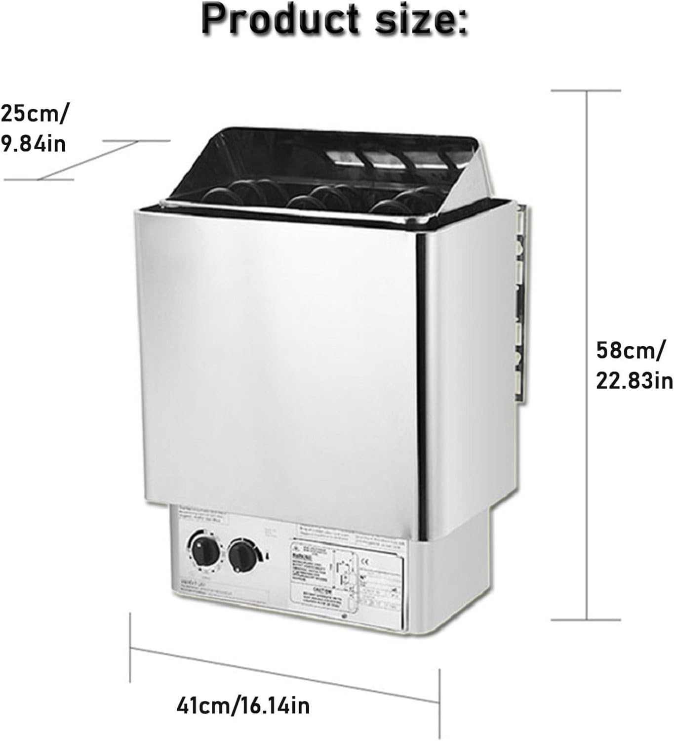 Riscaldatore elettrico per sauna domestica, riscaldatori per bagno turco secco, stufa per sauna, 3-9 kW, 220/380 V, stufa per sauna secca per spa, acciaio inossidabile, per casa/sauna 3.0KW/220V