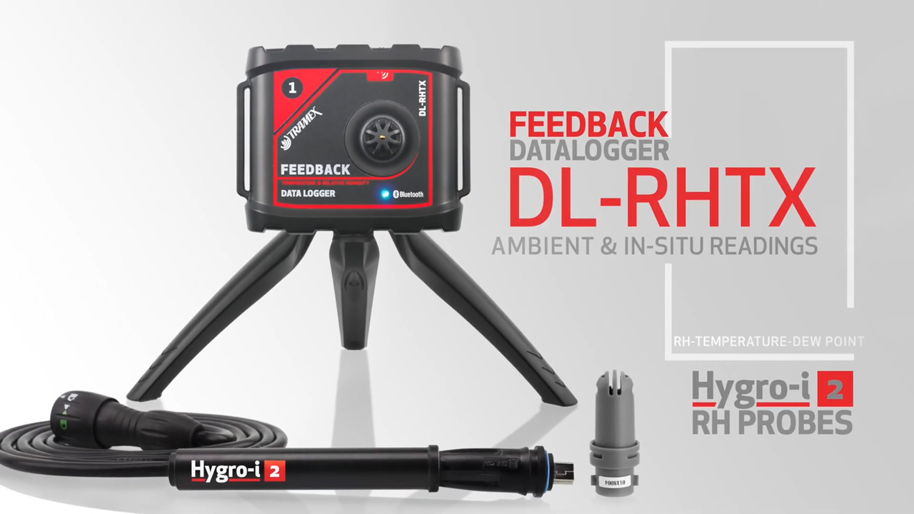 Image of Tramex Feedback Datalogger Starter Kit FBSK5.1 | Feedback Datalogger DL-RHTX & RH Probe with Case | Measure & Log Ambient & in-situ Relative Humidity & Temperature Conditions in Buildings & Concrete