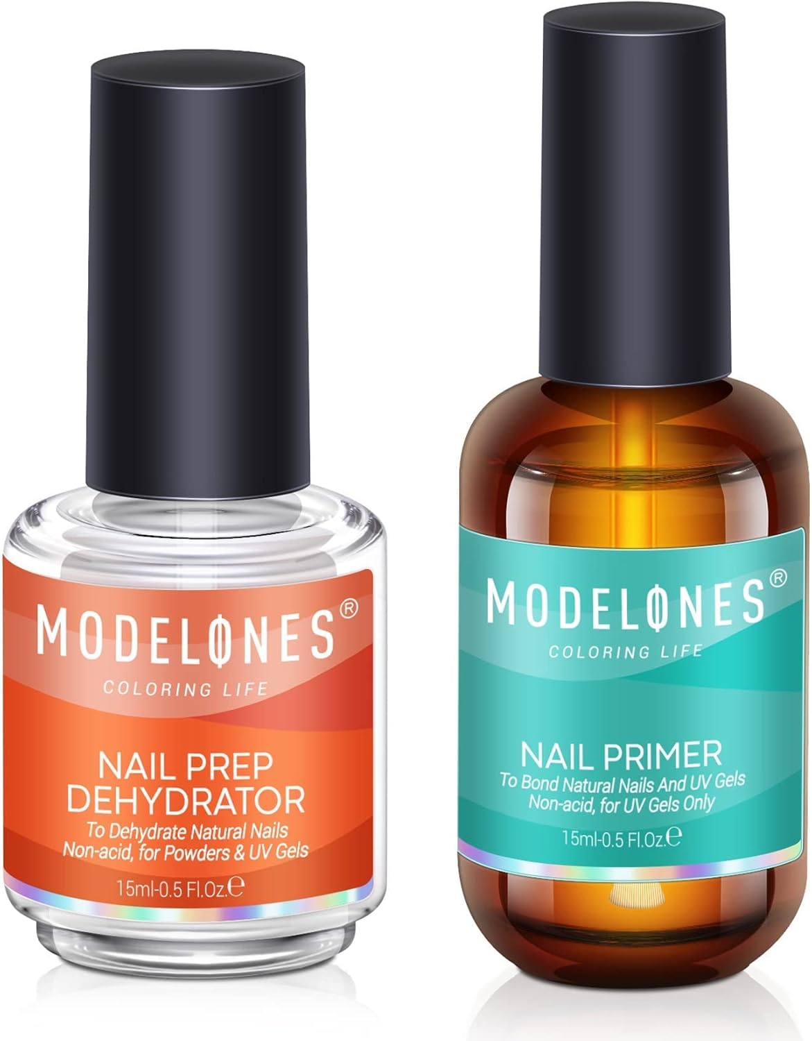 Modelones Nail Primer, Professional Natural Nail Prep Dehydrate & Bond