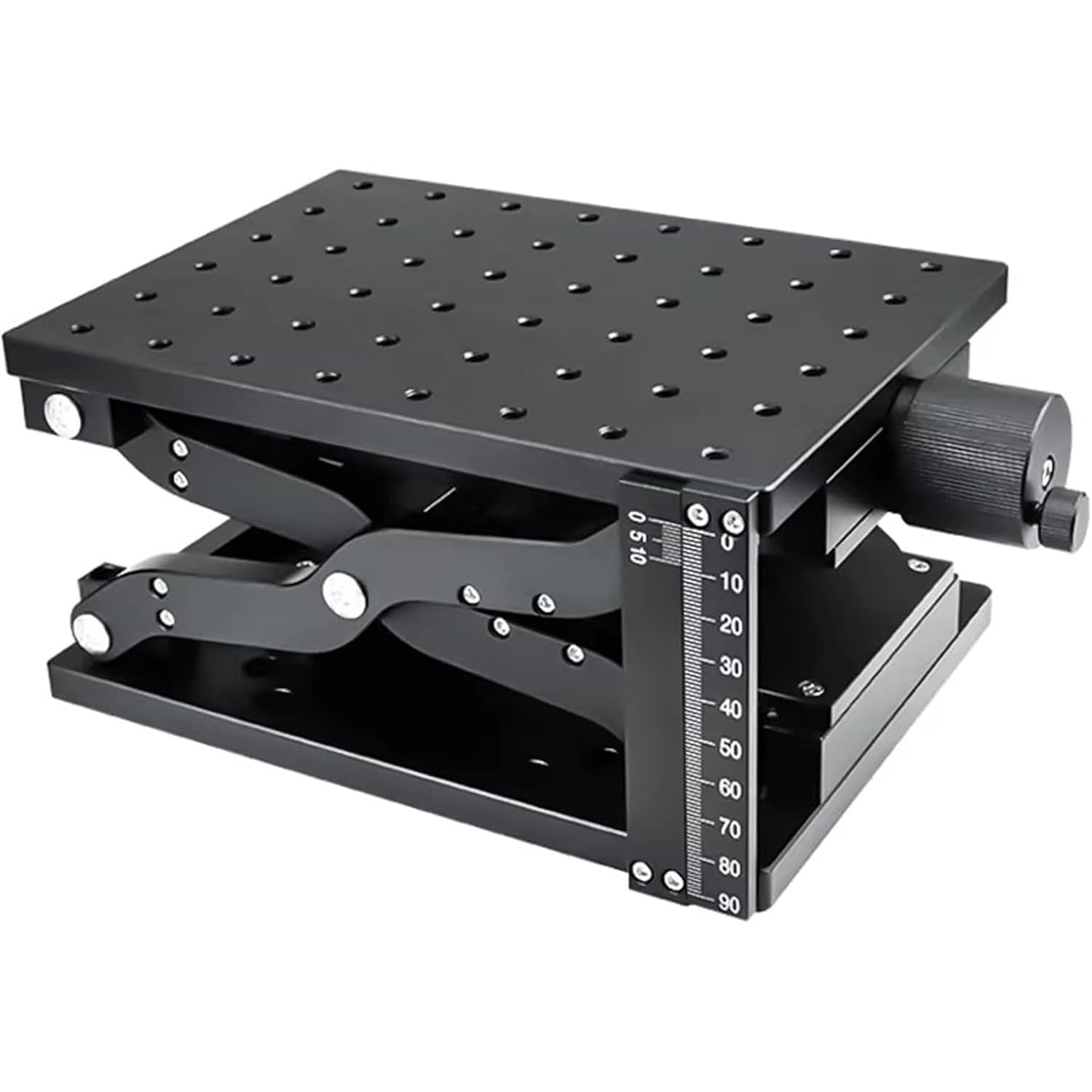 Labor-Scherenhubständer, Manueller Z-Achsen-Schiebetisch Mit Klarem Maßstabslineal, 120-mm-Hub-Hebeplattform, 210 * 150-mm-Tisch, Für Optische Instrumente Und Vorrichtungen
