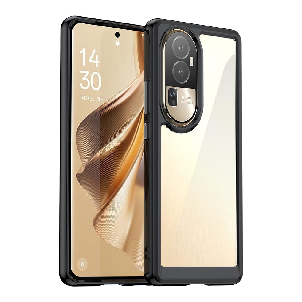 SEAHAI Cover Trasparente Per Oppo Reno 10 5G / Pro 5G - Sottile Antiurdo In Plastica Dura + TPU, Colore Blu