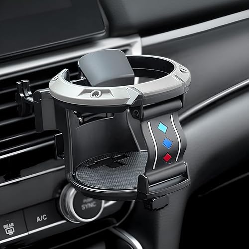 Miniatura 6 de Soporte para tazas de ventilación de automóvil, soporte para botella de agua con gancho, soporte ajustable para salida de aire, soportes