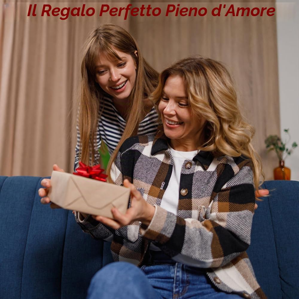Orsetto con rosa eterna e cofanetto portagioie – regalo romantico con collana da donna – idea regalo per San Valentino, festa della mamma, compleanno e matrimonio