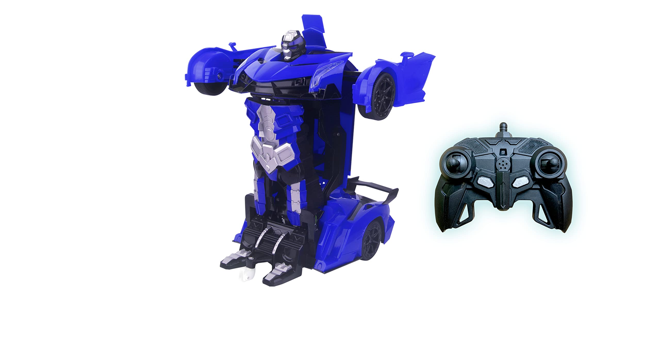 Mindscope Turbo Twister 2 in 1 Blue Morpher RC Car That transforms into a Robot