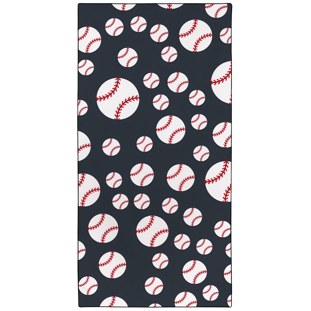 Rstick Baseball Beach Towel Oversized 36"x72" Quick Dry Thin Lightweight Bath Towel for Pool Travel Yoga