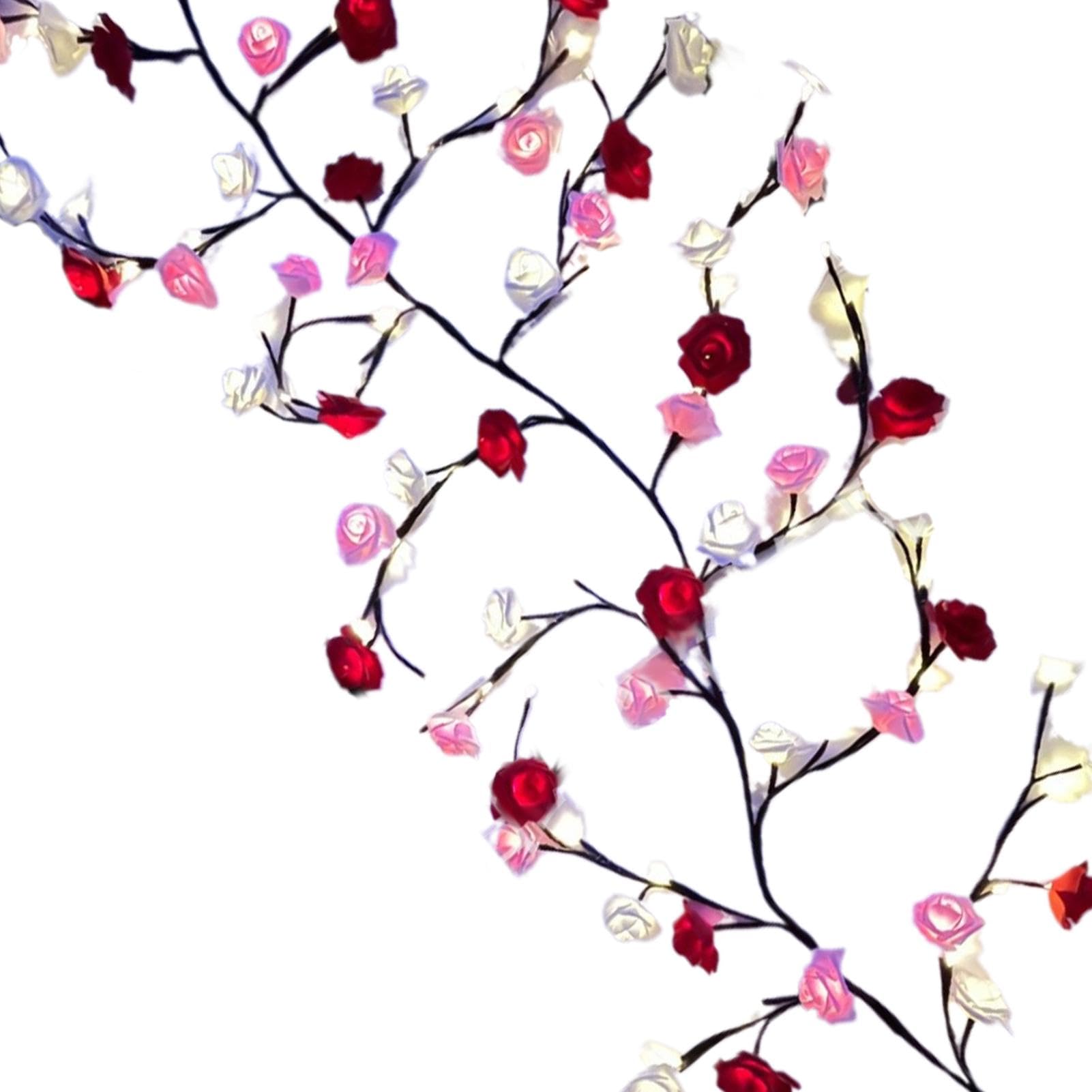 Guirnaldas de Luces con Forma de Flores Decoraciones Románticas para