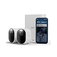 Arlo Ultra 3 Telecamera WiFi Esterno Senza Fili 4K UHD, riconoscimento AI