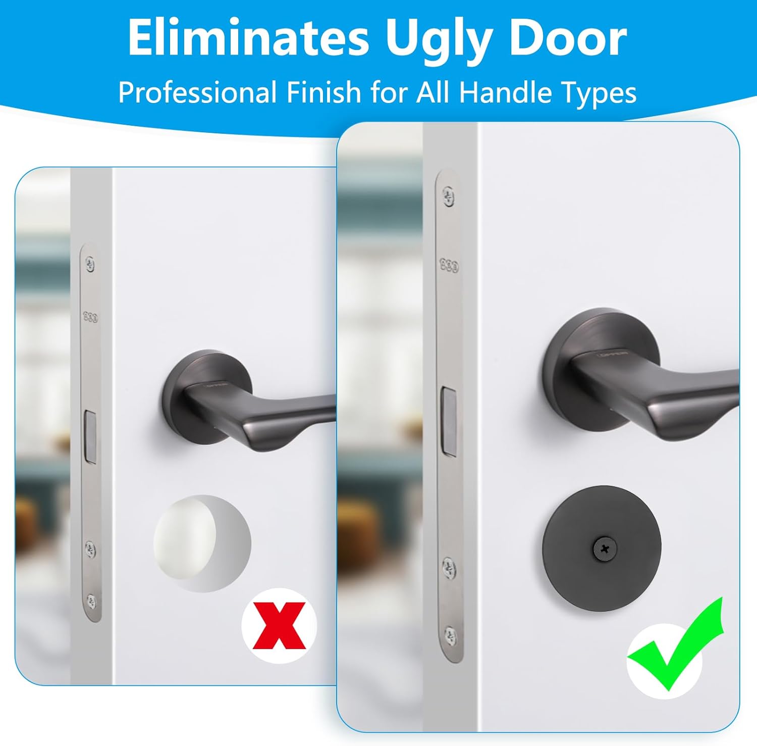 Premium Stainless Steel Door Hole Cover Plate - 2-5/8 Diameter Deadbolt Cover with Screws for Enhanced Security, Privacy & Aesthetic Appeal on Entry Doors 6 61vAz8eMEpL. AC SL1500