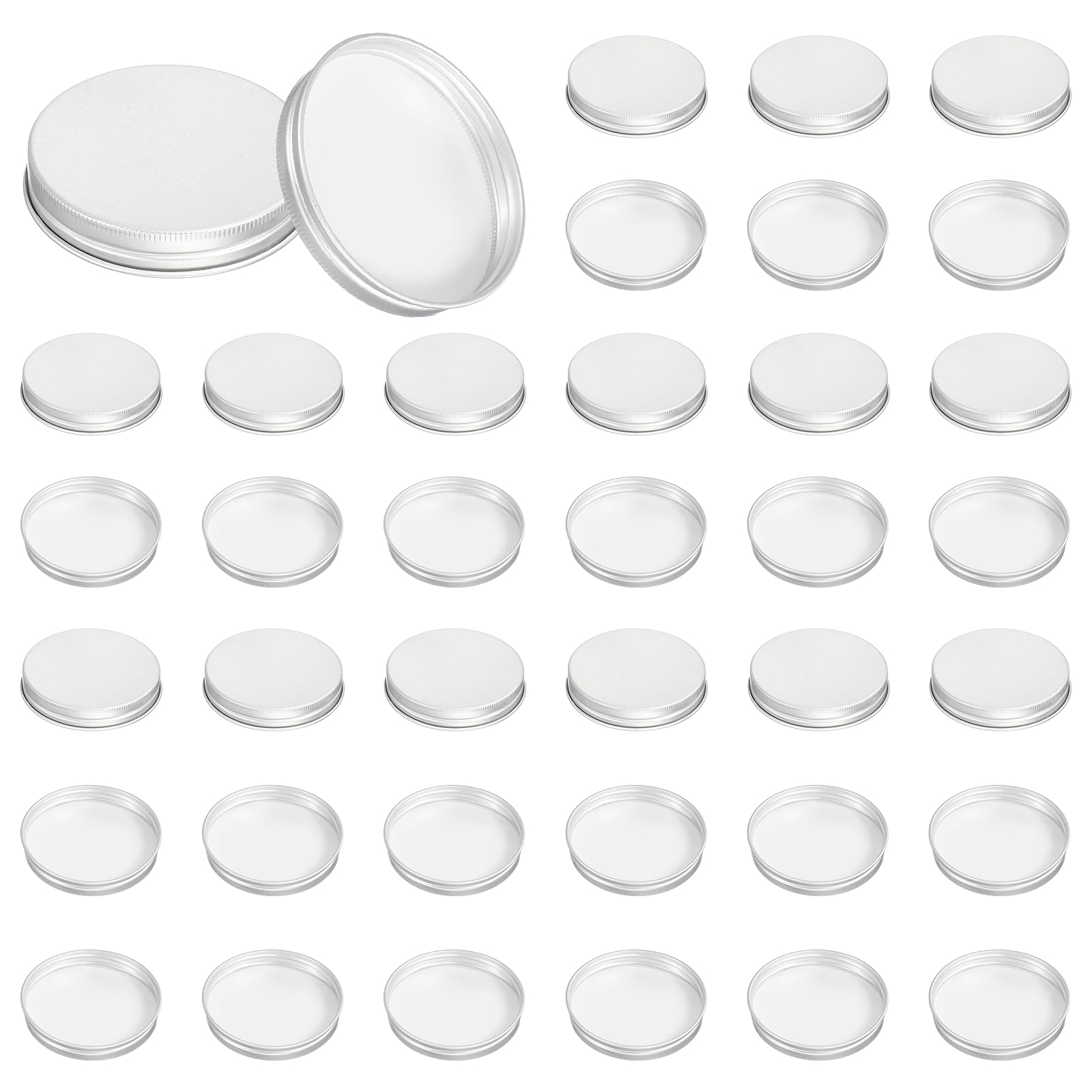 PATIKIL 31mm Aluminum Metal Round Mason Jar Screw Lids 54 Pcs Silver Tone — Amazon image 30