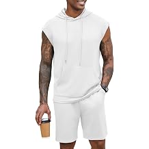 Uni Clau Mens Tracksuit Short Sleeved Summer Hooded Athletic Outfits Casual Lightweight Shorts Set M-3XL