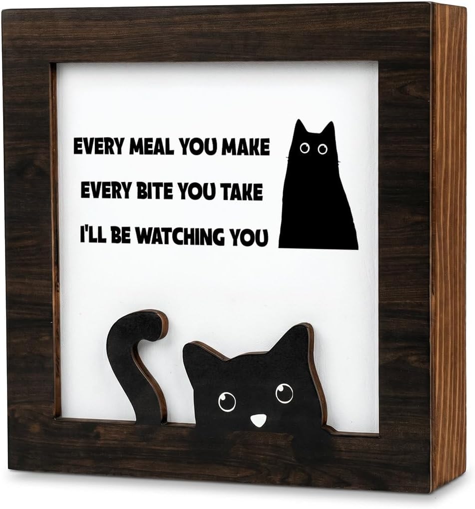 Black Cat Sign Bathroom Shelf Decor And Accessories Cute Restroom Decor