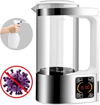 Hypochlorous/Sodium Hypochlorous Generator,2L Capacity Self-Made Hypochlorous Solution,Electrolyzed Brine Making Hypochlorous Machine for Kitchen Hospital School Restaurant Cleaning