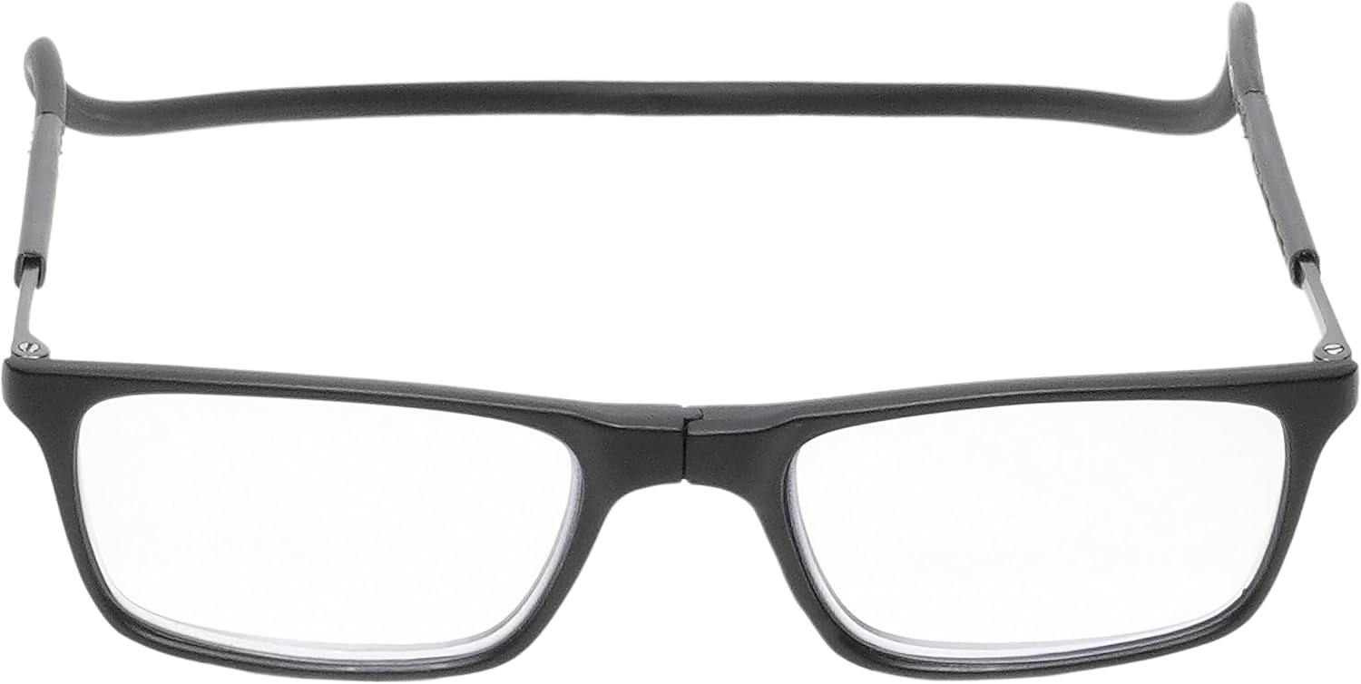 Calabria SP02 Snap Magnetic Reading Glasses Blue Light Blocking Adjustable Temples Around Neck Hanging Readers Computer Work