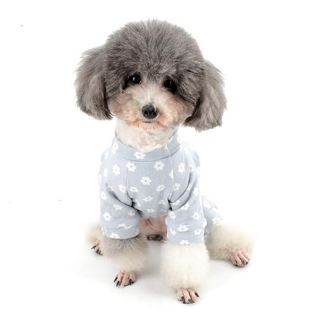 Foto 6 de 8 de Zunea Pijama para Perros Perros Gatos Cachorro Ropa de algodón con diseño de Margaritas y Flores