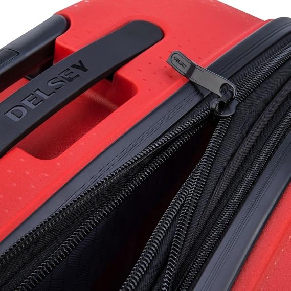 DELSEY Paris - Belmont Plus - Hard Case, Mandarin Orange, L Extensible (71 cm) Recyceltes Material, Extensible