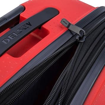 DELSEY Paris - Belmont Plus - Hard Case, Mandarin Orange, L Extensible (71 cm) Recyceltes Material, Extensible