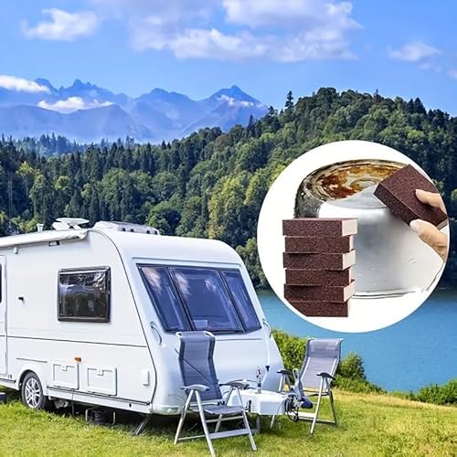 Miniatura 7 de 1 Esponja De Limpieza Mágica De Esmeril, Limpieza De Fondo De Olla, Eliminación De Óxido De Lron Para Lavavajillas, Estropajos, Descontaminación Eléctrica, Herramienta De Suministros De Aseo De Cocina