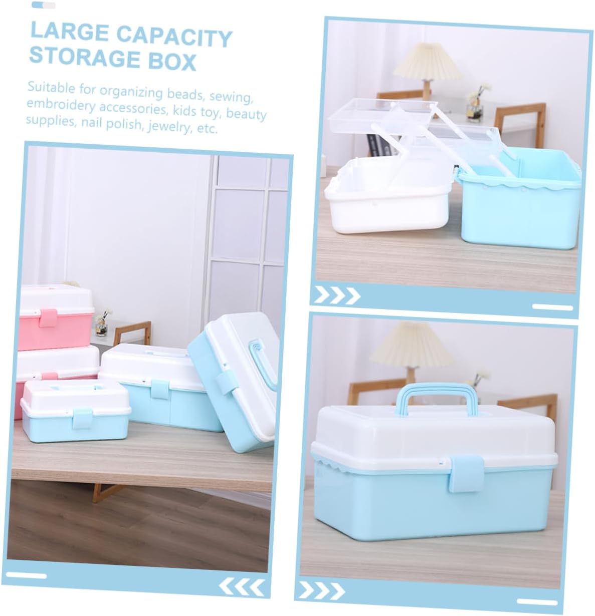 ABOOFAN Portable Storage Box Boys and Girls Painting Tool Case Handheld Case Craft Tool Box Art Organizer
