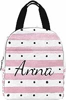 Vista 13 de InterestPrint Bolsa de almuerzo personalizada con nombre, lonchera de mariposa rosa degradada, regalo personalizado para nieta, nieto, sobrino
