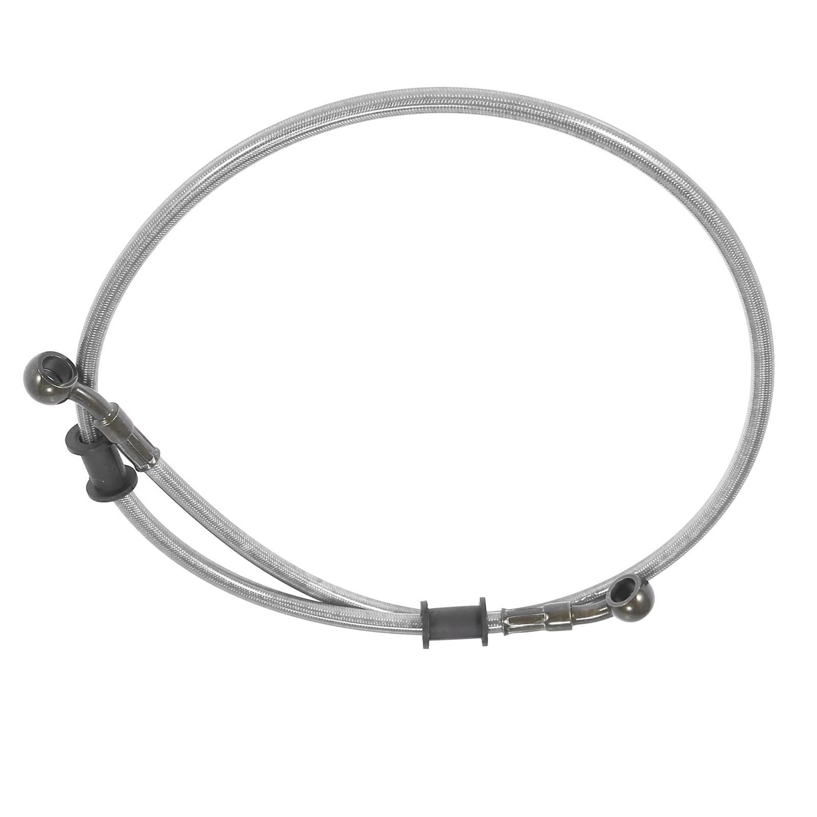 Ksxzw Silver Motorbike Part Motorbike Accessories 90Cm 28 Degree Motorcycle Braided Brake Clutch Oil Hoses Line Pipe Throttle Gas Fuel