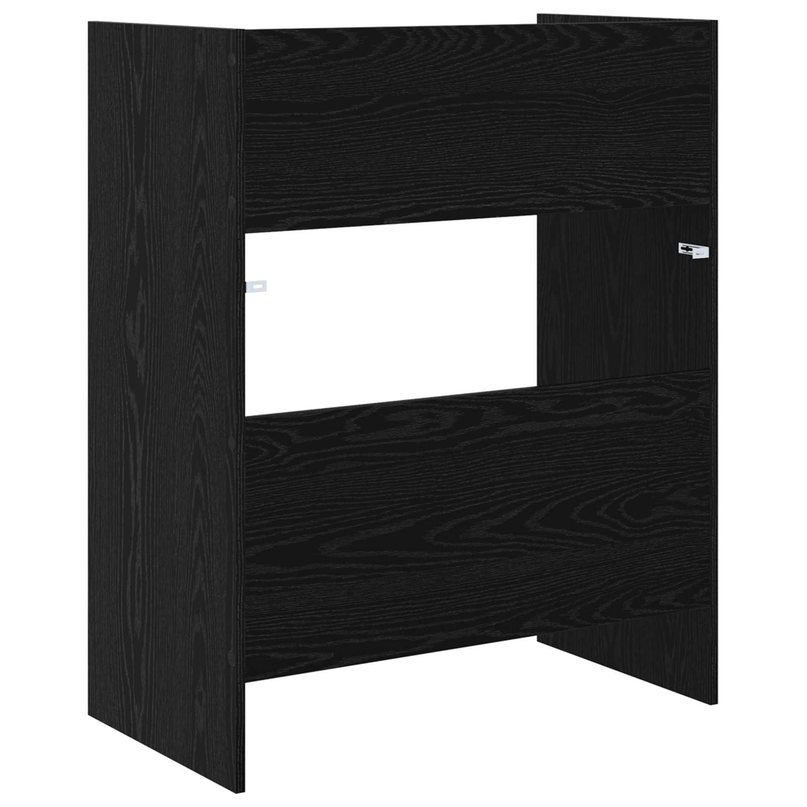 vidaXL Mesa de DJ Roble Negro 82 x 45 x 102 cm Madera de ingeniería, Mesa DJ en Forma de U, Espacio Moderno y ergonómico, Equipo de Audio Multifuncional, estación Profesional