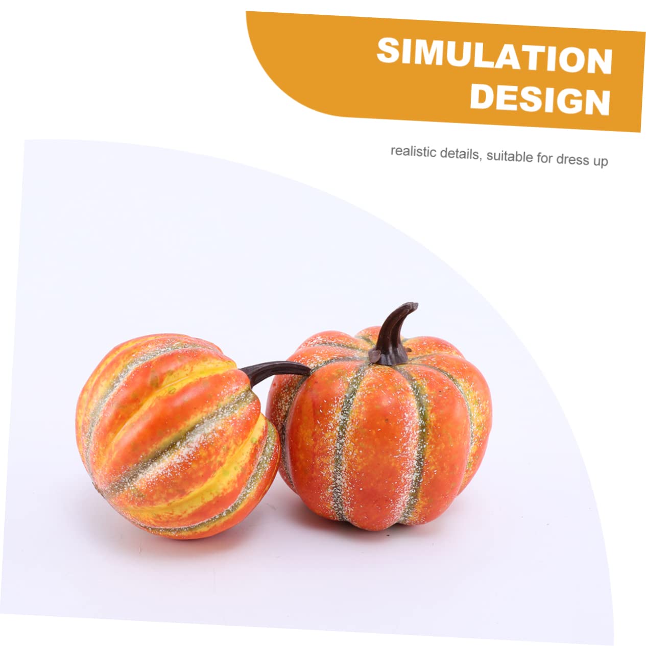 Cabilock 24piezas Calabazas Artificiales De Halloween para Decoración y Fotografía De Calabazas De Simulación Color Amarillo para Fiestas y Celebraciones