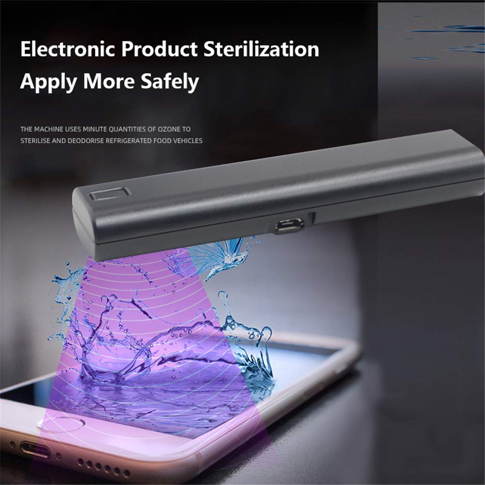 UV Esterilizador Lámpara, ultravioleta portátil de mano de la varita, filtro de luz UVC para el hogar admiten la ropa interior de bebé Chupete,Negro